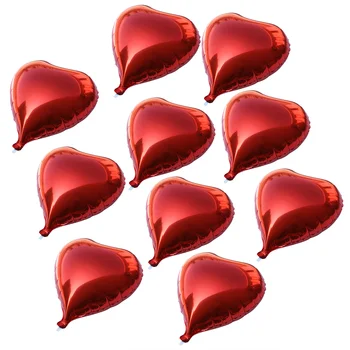 10 kom. baloni u obliku srca, гелиевые loptice od crvene folije, College s konopima za Valentinovo, vjenčanje, помолвка
