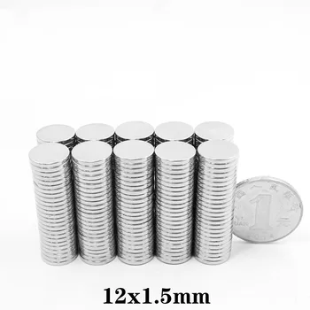 10ШТ 12 mm X 1,5 mm N35 Mini Super Rijetke Magneti 12x1,5 mm s Uzemljenjem, Male Okrugle Неодимовые magneti, Jaka magnetska 12*1,5 mm