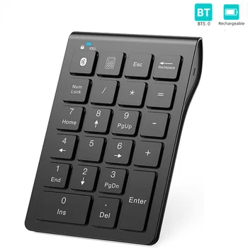 22 tipke tipkovnice Bluetooth, Punjiva bežična tipkovnica za prijenosna računala iPad, opremljen brojčana