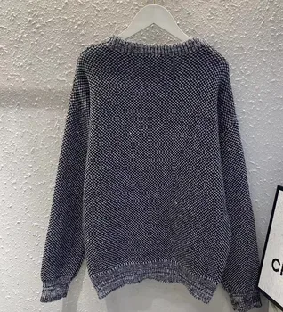 23 Hit prodaje, Novi muški i ženski pletene pulover okruglog izreza i dugih rukava u istom stilu, tople pletene džemper, top u stilu para