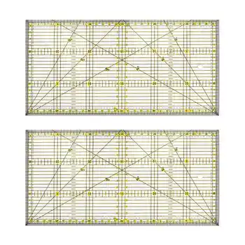 2X Rezanje linija Namjenu linija za deke DIY Dizajn odjeće ploči za crtanje Linija za rezanje, postavlja tepisi za šivanje 30 x 15 cm
