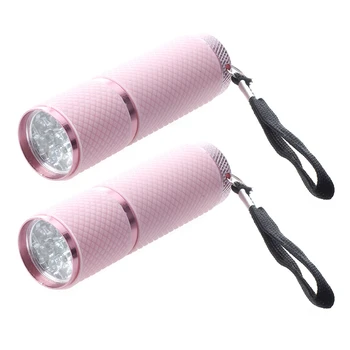 2X ulice mini-ružičaste gume svjetiljke s 9 led dioda