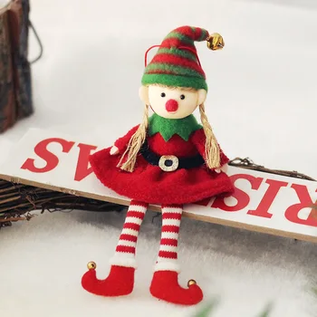 Božićne dekoracije Ins Slatka lutka-Vjetrogenerator elf, ukras za lutke, privjesak u obliku Božićnog drvca