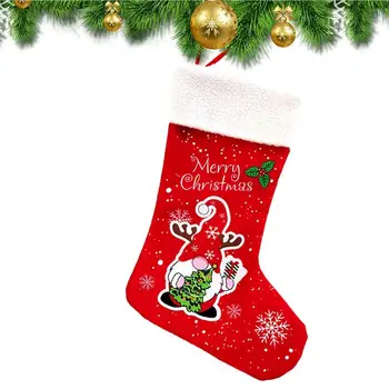 Božićni Poklon Čarape s Bombonima, Nadkoljenice Djeda Mraza, Čarape za Ogrjev, Božićne Čarape Santa Švedskog Gnome Za Djecu