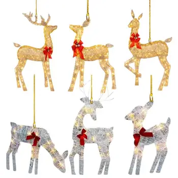 božićni ukras u obliku jelena s 360-градусными detaljima, ukrasima u obliku jelena, materijali vrhunske kvalitete, jednostavan za korištenje, uređenje na Božić