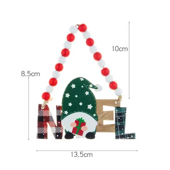 Božićno drvce i Božićne dekoracije Drveni Privjesak od perli Na Vrata, Viseće Ukrase za Božićno Drvce 2024 Nova Godina Besplatna dostava