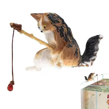 Dekor za ribolov s mačkom Mini-kipić Mačka Dekor za ribolov s mačkom Igračke, kreativne svijetle oblike Dekor za ribolov s mačkom Višenamjenski fleksibilan DIY