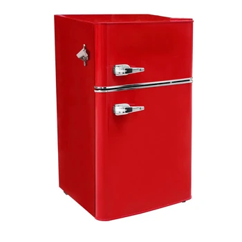 Dvoja vrata kompaktni hladnjak s ledenicom, 3,2 kubnih metara, crvena
