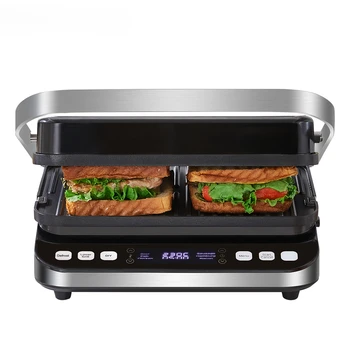 Električni roštilji snage 2000 W 6 u 1 za roštilj, Digitalni Rešeto, Preša za sendviče i Panini, Dodatne ploče za kuhanje vafla