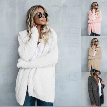 Jesensko-zimskom novi stil, kardigan s kapuljačom, gornji kaput, ženska odjeća