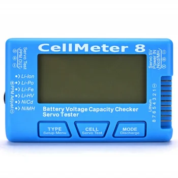 LCD digitalni Tester baterija Kapacitet CellMeter RC CellMeter8 2-8 S 4-8 S Servo LiPo Li-lon NiMH Tester baterija RC CellMeter8
