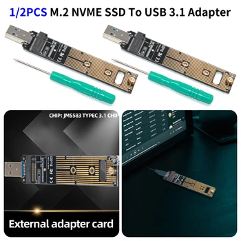 M. 2 Karta-pretvarač NVME SSD USB 3.1 PCI-E na USB 3.0 Kartica-adapter SSD-pogon 10 Gbit/s M2 SSD Telo Adapter USB3.1 Gen 2