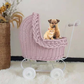 Mačka-osoba s invaliditetom, pas, Umiljat Chihuahua, dječja kolica, Dječja kolica od ratana, Hodanje kolica za kućne ljubimce, alat za pas hoda, hodalice