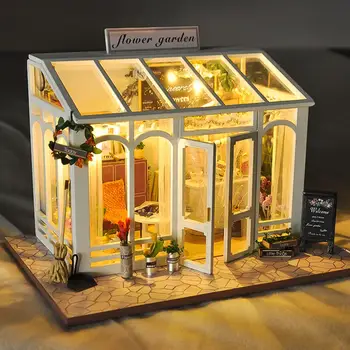 Minijaturni Set ručno izrađene lutkine Cvjetni Vrt Kuća 3D Osobna Zagonetka