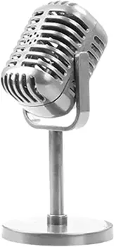 Model mikrofona - Retro model rekvizite Mikrofona - Starinski Rekvizite Mikrofona, Lažni Mikrofon Umjetničko Stol ukras za Vjenčanja na Halloween B