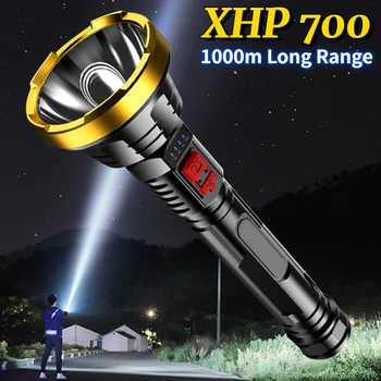Moćna Led Svjetiljka USB Punjiva Taktička Lampa 1000m Long Range Camping Light Vodootporni Vanjski Pješačenje Ručne Svjetiljke