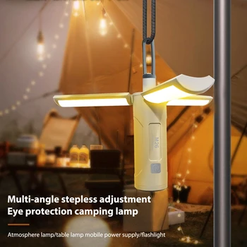 Prijenosni Sklopivi Кемпинговый Lantern Svjetiljka Power Bank Led USB Punjiva Hitne Lampa Za Šatore Na Otvorenom