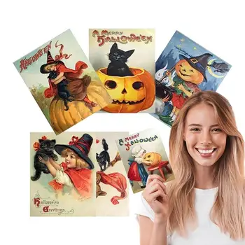 Razglednice s bundeve za Noć vještica, 24 kom, Razglednice s natpisom na Halloween, ukrasne razglednice s bundeve, poklon kartice na Noć vještica za djecu, dječake i djevojčice