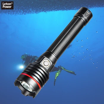 Svjetiljka za ronjenje, LetonPower Submariner-26S 5000Lumens Dive Light, Vodonepropusnost 100 m, Svjetla za ronjenje s ronjenje s punjenja Type-C