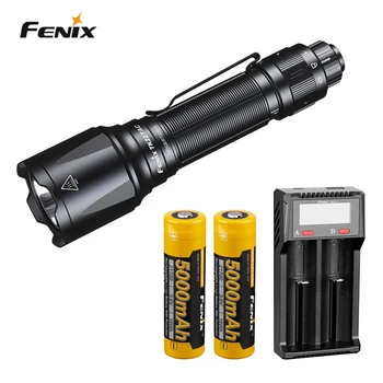 Taktička svjetiljka Fenix TK22 TAC s punjiva baterija i USB-C i kabelom + baterija fenix 2X5000mah + punjač D2