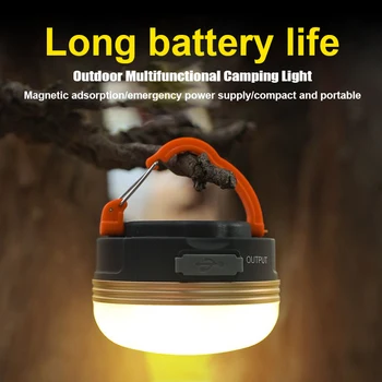 Ulični prijenosni led svjetiljka za kampiranje, punjiva preko USB-a, multifunkcionalni hitne svjetlo za šatore, Mobilni rasvjeta, super svijetle svjetla лагерные