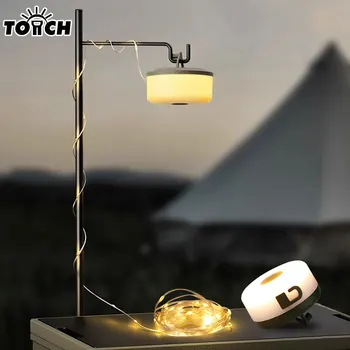 USB Lampa za Kampiranje s 8-метровыми led žarulje, trake Svjetla, Prijenosni Hitne Svjetlo za šator na noćnom tržištu, Ulica lampica za kampiranje, svjetiljka